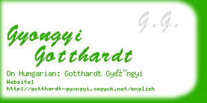 gyongyi gotthardt business card